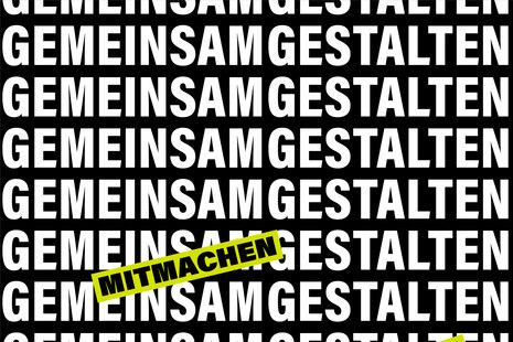  Grafik mit Aufschrift »Mitmachen«
